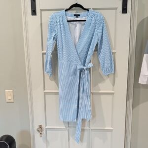 J. Crew Blue and White Striped Garment